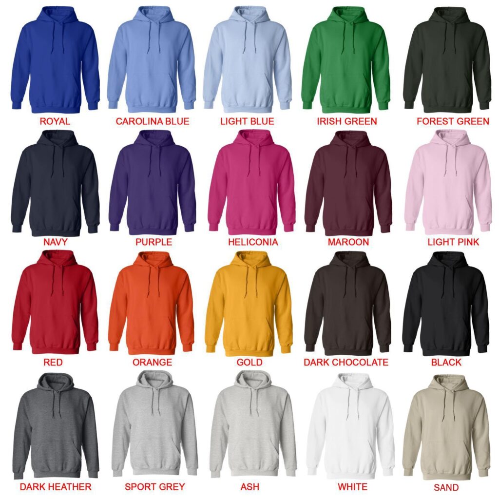 hoodie color chart - Joe Rogan Store