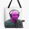 Joe Rogan Experience Podcast Portrait Illustration Tote Bag Official Joe Rogan Merch