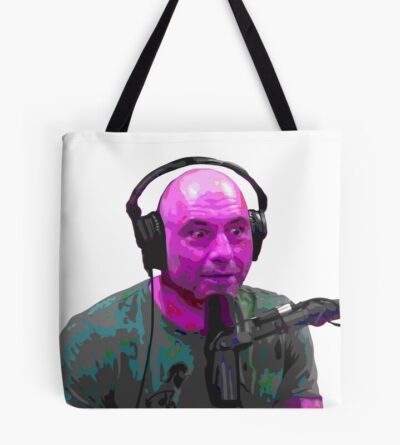 Joe Rogan Experience Podcast Portrait Illustration Tote Bag Official Joe Rogan Merch