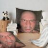 Joe Rogan Sauna Face Throw Pillow Official Joe Rogan Merch