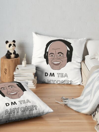 Joe Rogan, Dm Tea Anyone? Throw Pillow Official Joe Rogan Merch