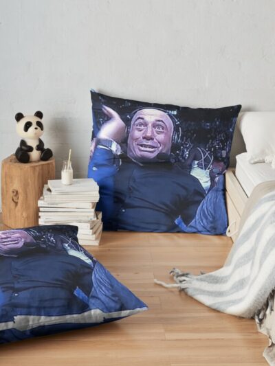 Joe Rogan Reaction Meme Throw Pillow Official Joe Rogan Merch