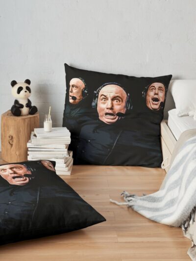 Joe Rogan Reactions - Joe Rogan Experience Throw Pillow Official Joe Rogan Merch