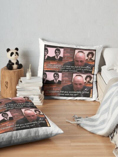 Joe Rogan Moose Quote Throw Pillow Official Joe Rogan Merch