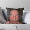 Joe Rogan Sauna Face Throw Pillow Official Joe Rogan Merch