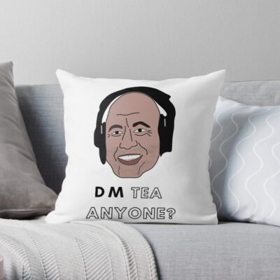 Joe Rogan, Dm Tea Anyone? Throw Pillow Official Joe Rogan Merch