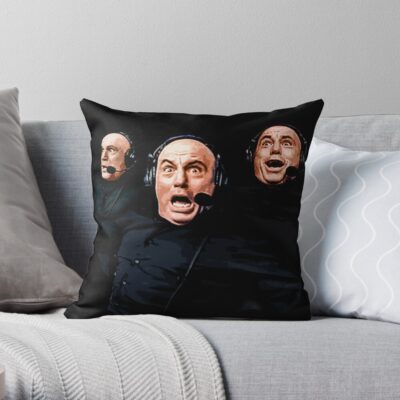 Joe Rogan Reactions - Joe Rogan Experience Throw Pillow Official Joe Rogan Merch