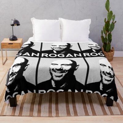 Joe Rogan Portrait Throw Blanket Official Joe Rogan Merch