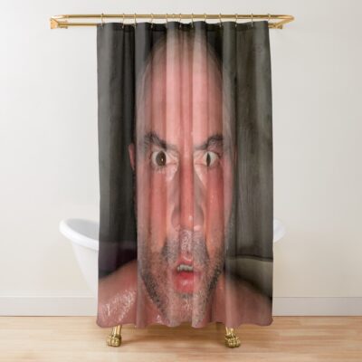 Joe Rogan Sauna Face Shower Curtain Official Joe Rogan Merch