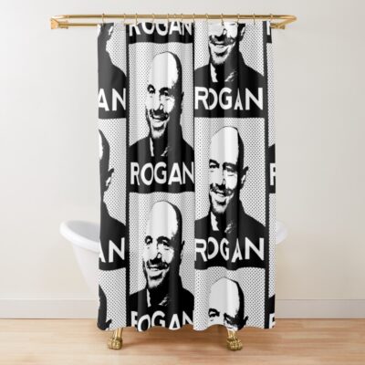 Joe Rogan Portrait Shower Curtain Official Joe Rogan Merch